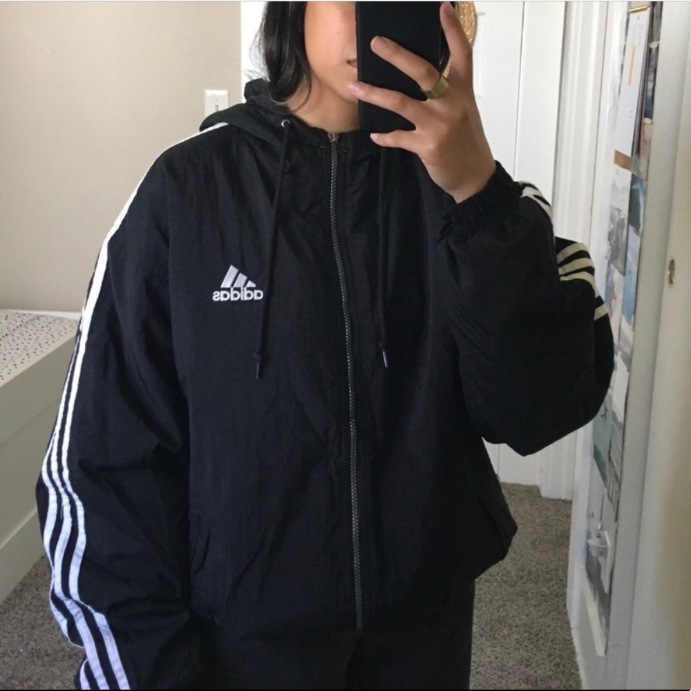Adidas women’s vintage windbreaker jacket